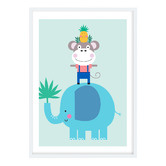Campana Collective Eddy Elephant Printed Wall Art