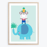 Campana Collective Eddy Elephant Printed Wall Art