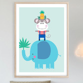 Campana Collective Eddy Elephant Printed Wall Art