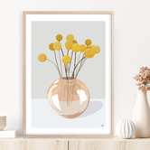 Campana Collective Billy Buttons Still Life Printed Wall Art