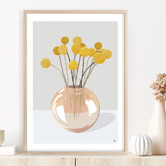 Campana Collective Billy Buttons Still Life Printed Wall Art