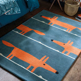 Scion Denim Fox Hand-Tufted Wool Rug