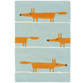 Scion Aqua Fox Hand-Tufted Wool Rug