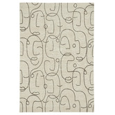 Scion Cream &amp; Black Epsilon Hand-Tufted Pure New Wool Rug