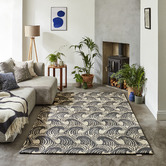 Scion Liquorice Ride the Wave Hand-Tufted Pure New Wool Rug