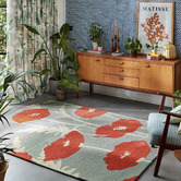 Scion Red Poppy Pop Hand-Tufted Pure New Wool Rug