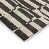 Scion Charcoal Lohko Stripe Hand-Tufted Wool Rug