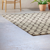Scion Charcoal Ribbon Hand-Tufted Wool Rug