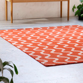Scion Coral Ribbon Hand-Tufted Wool Rug