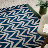 Scion Blue Dhurrie Indoor/Outdoor Rug