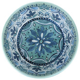 Barkley and Bella Blue &amp; Green Fresco Dog Bowl