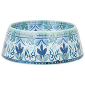 Barkley and Bella Blue &amp; Green Fresco Dog Bowl