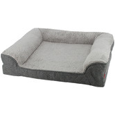 Barkley and Bella Grey Daydream Orthopaedic Dog Lounger