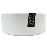 Barkley and Bella White Zen Ceramic Dog Bowl