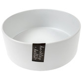 Barkley and Bella White Zen Ceramic Dog Bowl