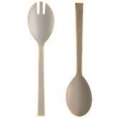 Pip Studio 2 Piece Khaki Ishvi Enamelled Salad Server Set