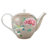 Pip Studio Khaki Blushing Birds 750ml Porcelain Tea Pot