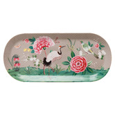 Pip Studio Khaki Blushing Birds 33.3cm Oval Porcelain Platter