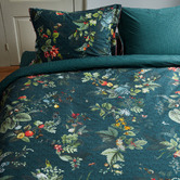 Pip Studio Dark Blue Fall In Leaf Cotton Quilt Cover Set