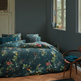 Pip Studio Dark Blue Fall In Leaf Cotton Quilt Cover Set