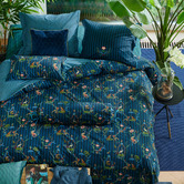 Pip Studio Dark Blue Singerie Cotton Quilt Cover Set