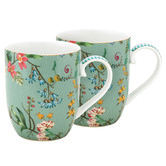 Pip Studio Blue Jolie Flowers 145ml Mugs