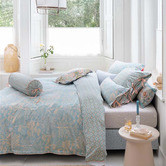Pip Studio Light Blue Origami Tree Cotton Quilt Cover Set
