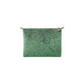 Pip Studio Green Rectangular Quilted Velvet Cosmetic Pouch