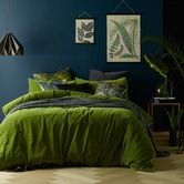 Vintage Design Mossy Road Cotton Velvet Quilt Cover Set