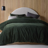 Vintage Design Green Forest Velvet Quilt Cover Set