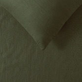 Vintage Design Olive French Linen Quilt Cover Set