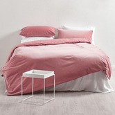 Vintage Design Smokey Rose Cotton Velvet Quilt Cover Set