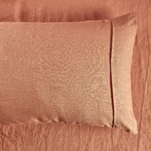 Vintage Design Cuffed &amp; Piped Linen Sheet Set