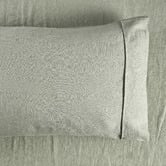 Vintage Design Cuffed &amp; Piped Linen Sheet Set