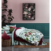 Vintage Design Cuffed &amp; Piped Linen Sheet Set