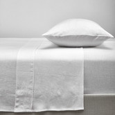Vintage Design White French Linen Sheet Set