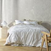Vintage Design White Orion Cotton Quilt Cover Set