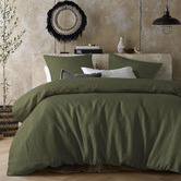 Vintage Design Fern Hemp Quilt Cover Set