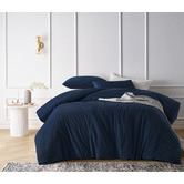 Vintage Design Riverland Blue Cotton Velvet Quilt Cover Set