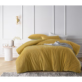Vintage Design Gold Harmony Cotton Velvet Quilt Cover Set