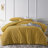 Vintage Design Gold Harmony Cotton Velvet Quilt Cover Set