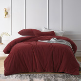 Vintage Design Rouge Cotton Velvet Quilt Cover Set