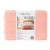 Vintage Design Peach French Linen Quilt Cover Set