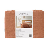 Vintage Design Russet French Linen Quilt Cover Set