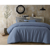 Vintage Design Sky Blue Formosus Hemp Quilt Cover Set