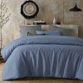 Vintage Design Sky Blue Formosus Hemp Quilt Cover Set