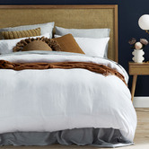 Vintage Design White French Linen Quilt Cover Set