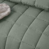 Vintage Design Sage French Linen Coverlet Set