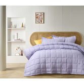 Vintage Design Lilac French Linen Coverlet Set