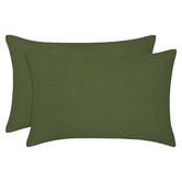 Vintage Design Olive French Linen Standard Pillowcases